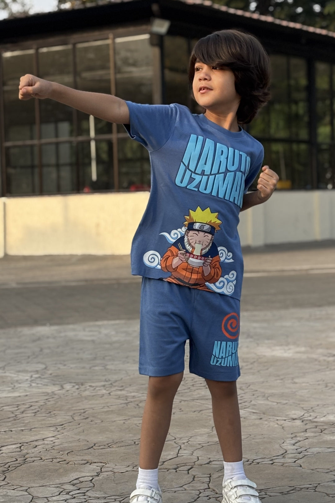 naruto uzumaki shorts set for boys