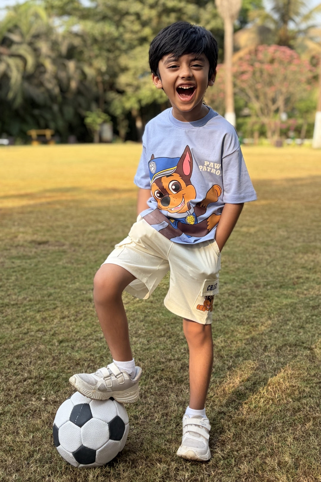 chase trendy shorts co-ord for boys