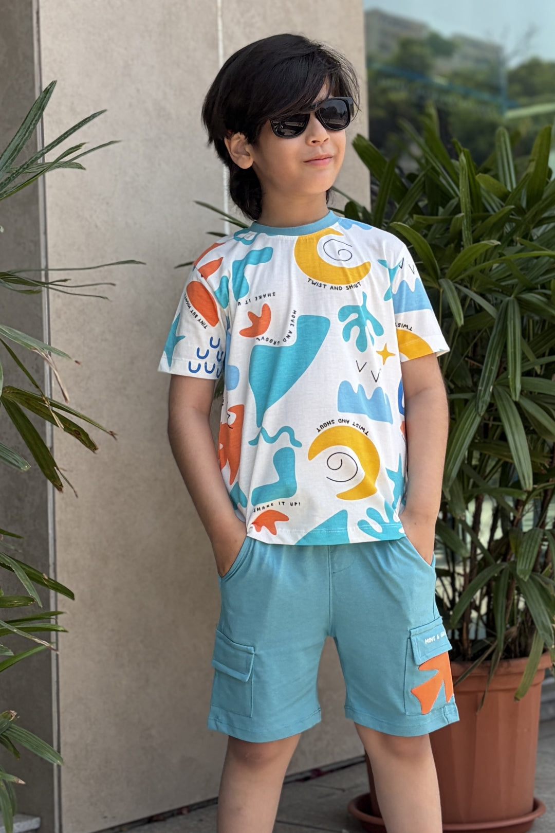 Abstract Art Shorts Set