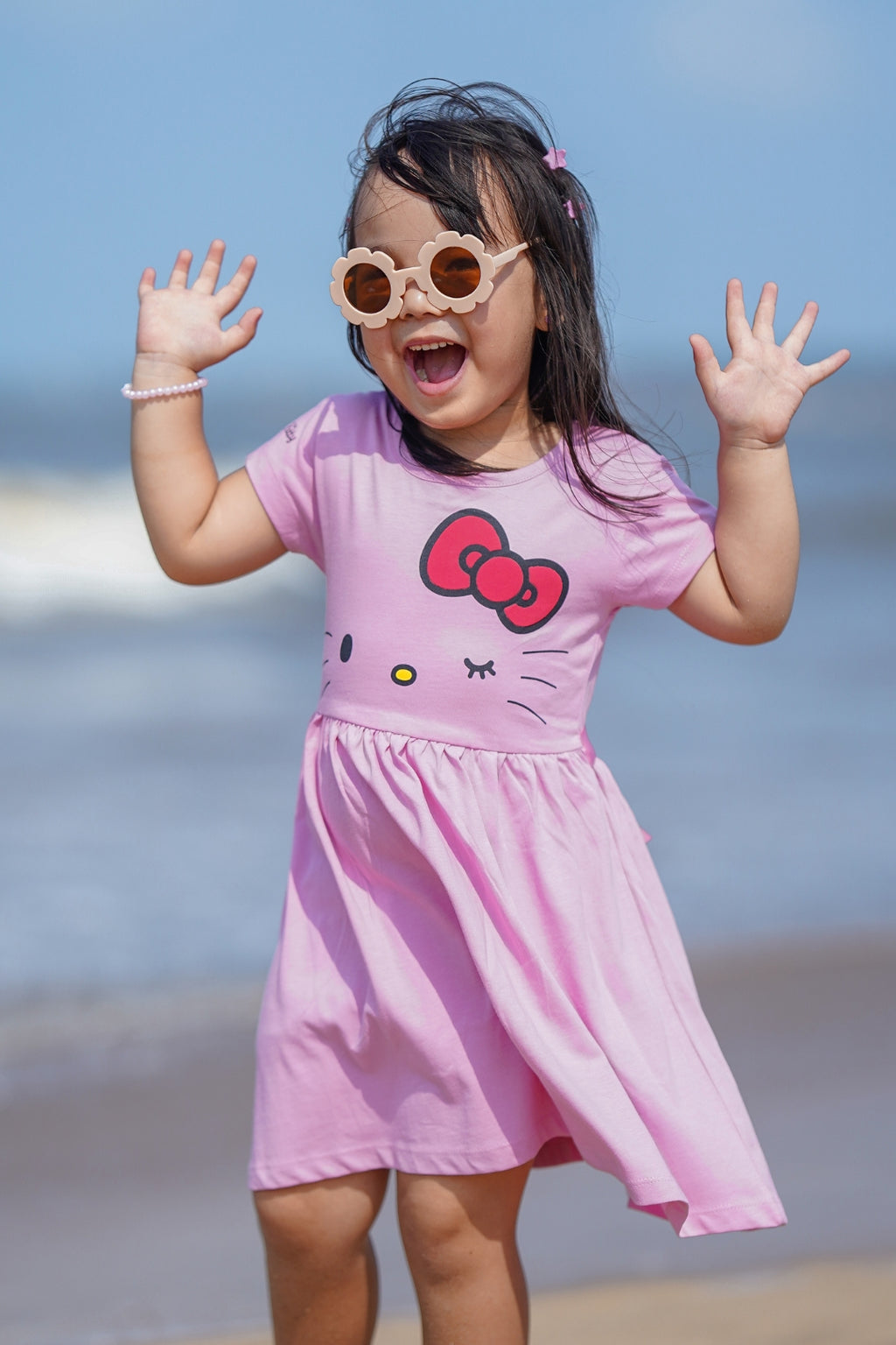pink hello kitty dress Elegant Occasion Dress for Girls Ideal for birthdays Size:US 14Y Stepping into Spring with