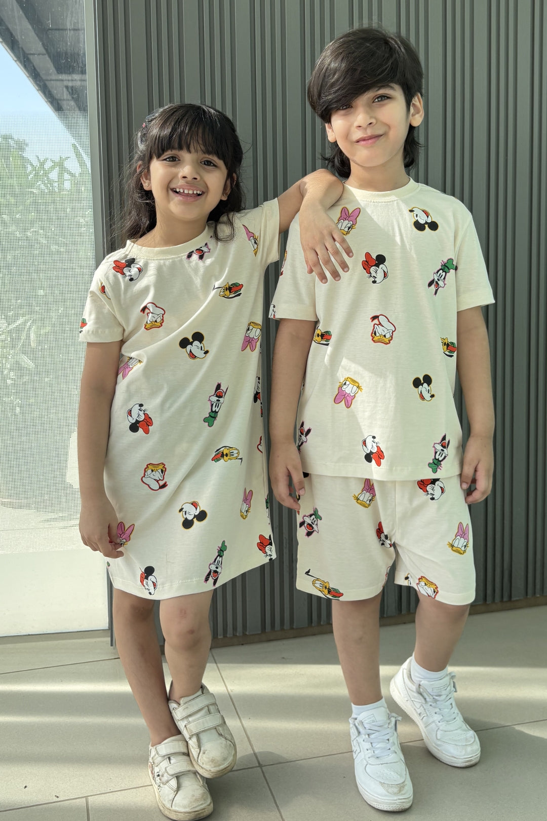 disney mickey mouse printed shorts set for boys