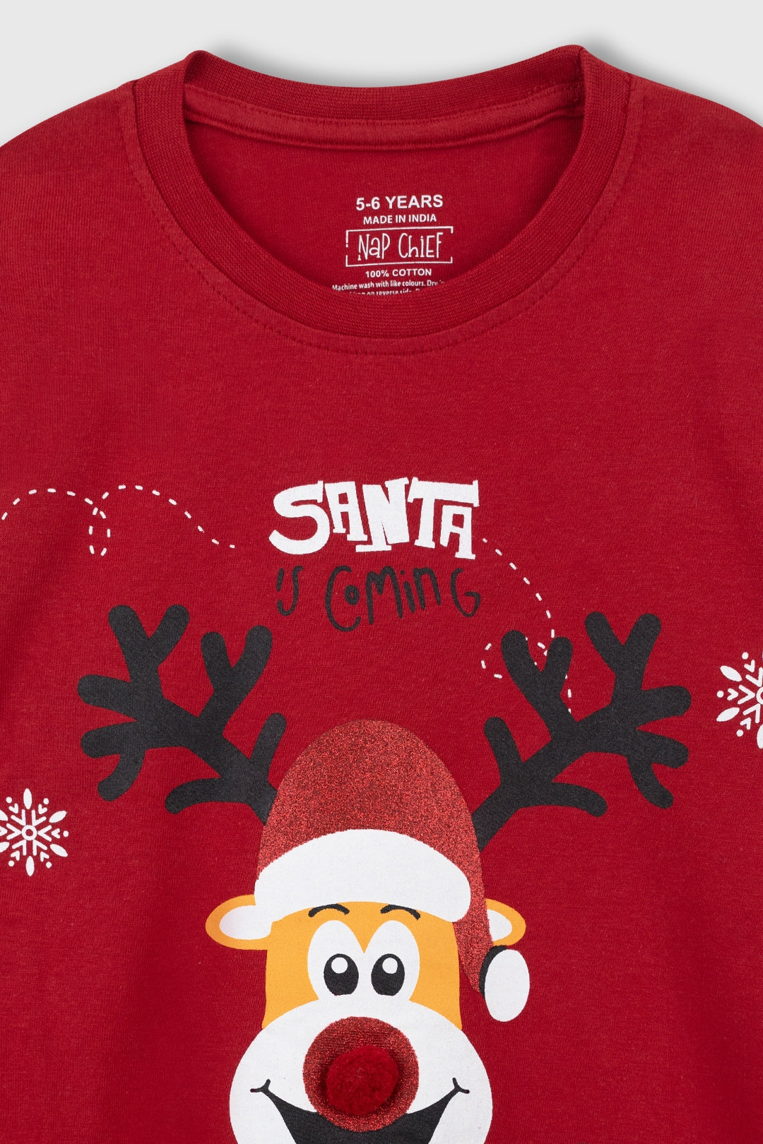 Red Nose Reindeer Pajama Set for Family