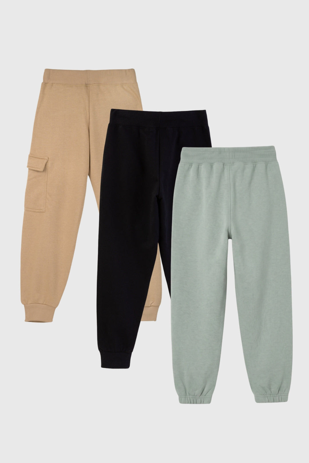 Exploring and Drip Sage Green Joggers Pack Of 3