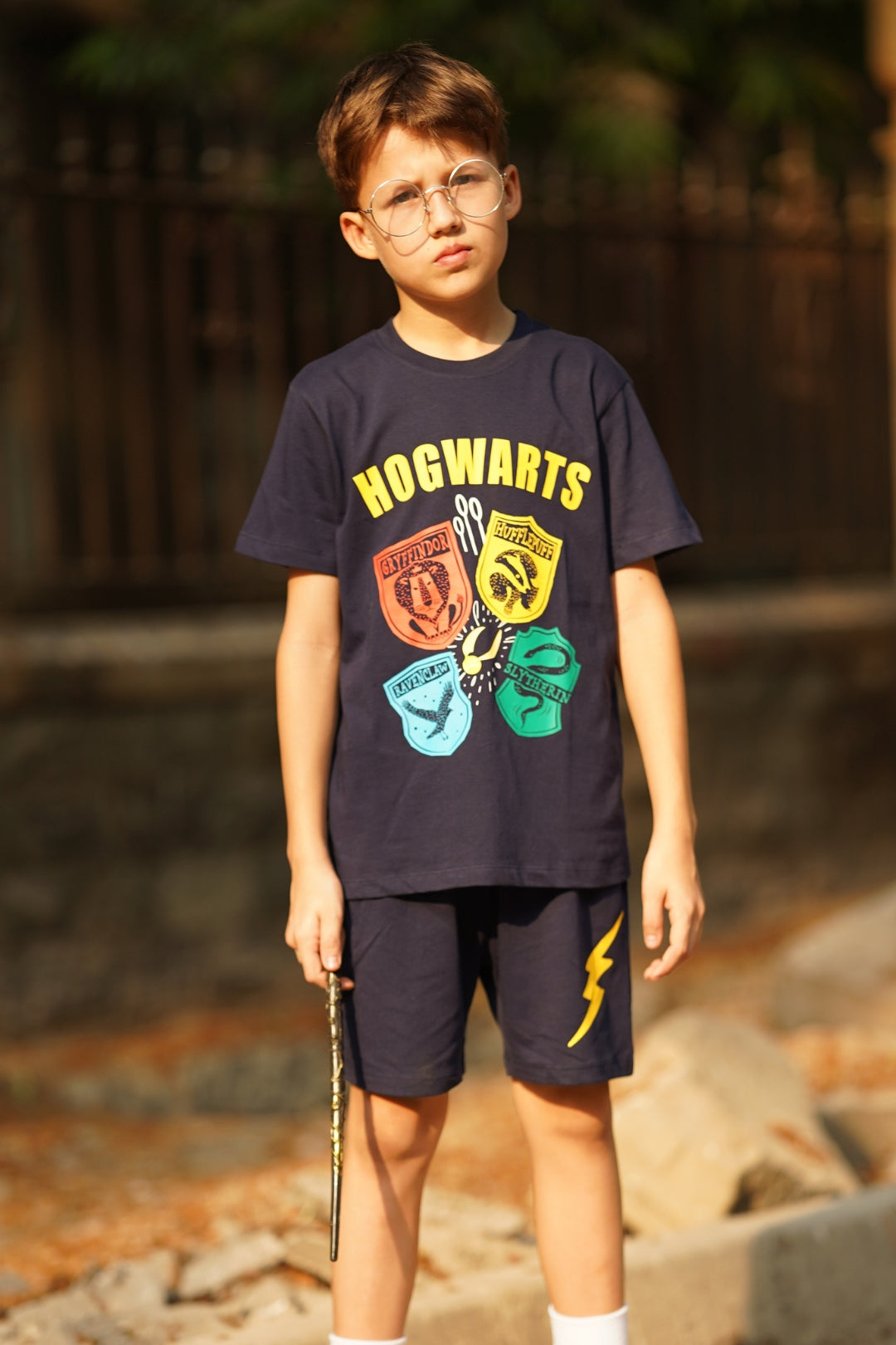 harry potter trendy shorts co-ord for boys