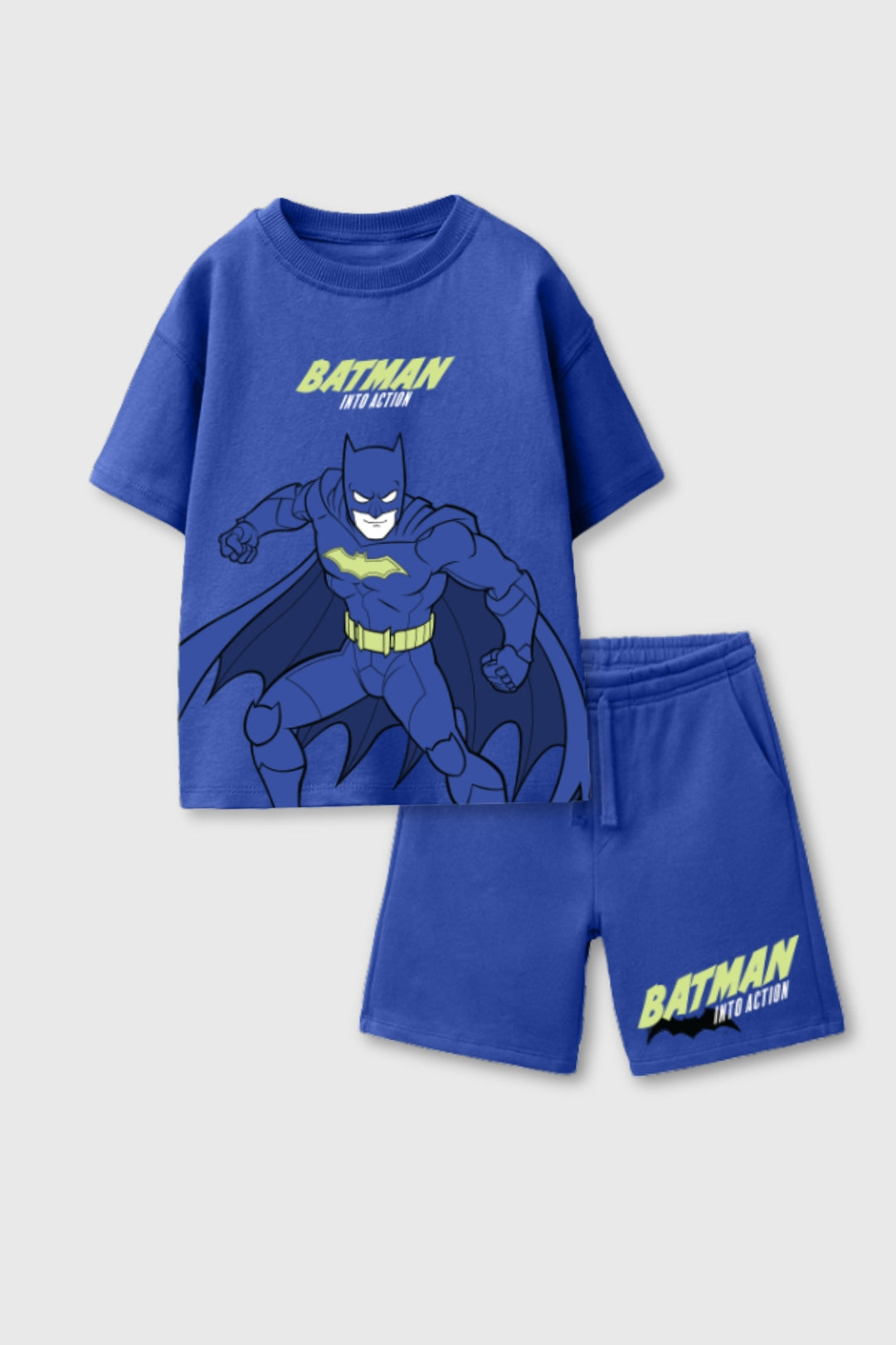 Dazzling Blue Batman Shorts Set