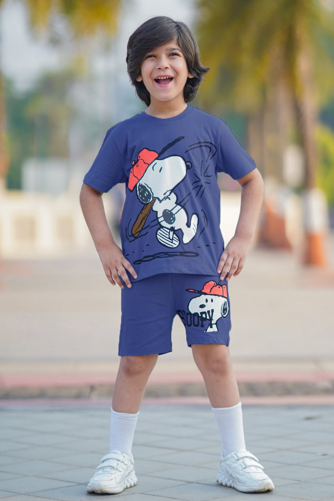 snoopy shorts set for boys