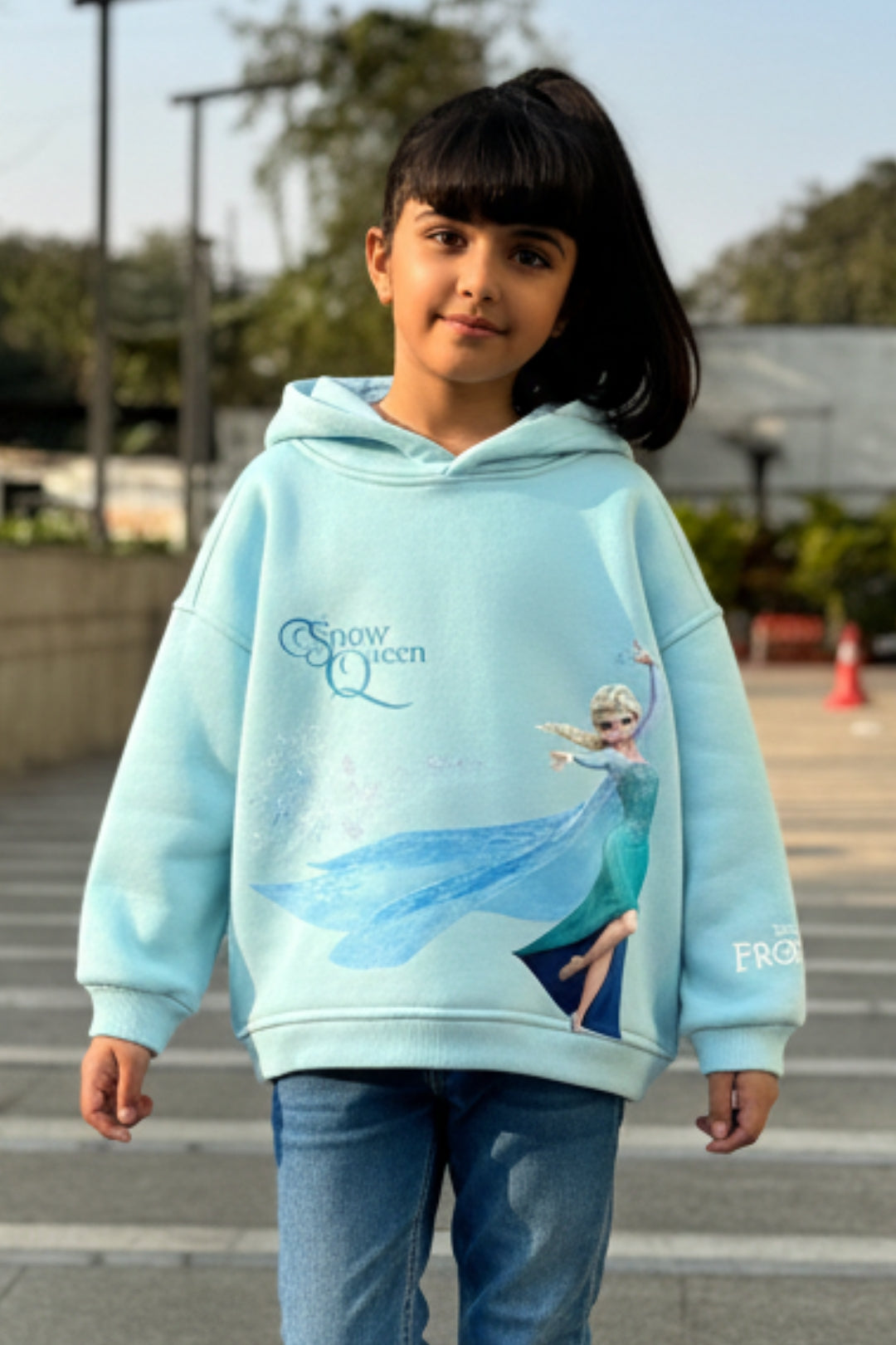 frozen winter hoodie for girls