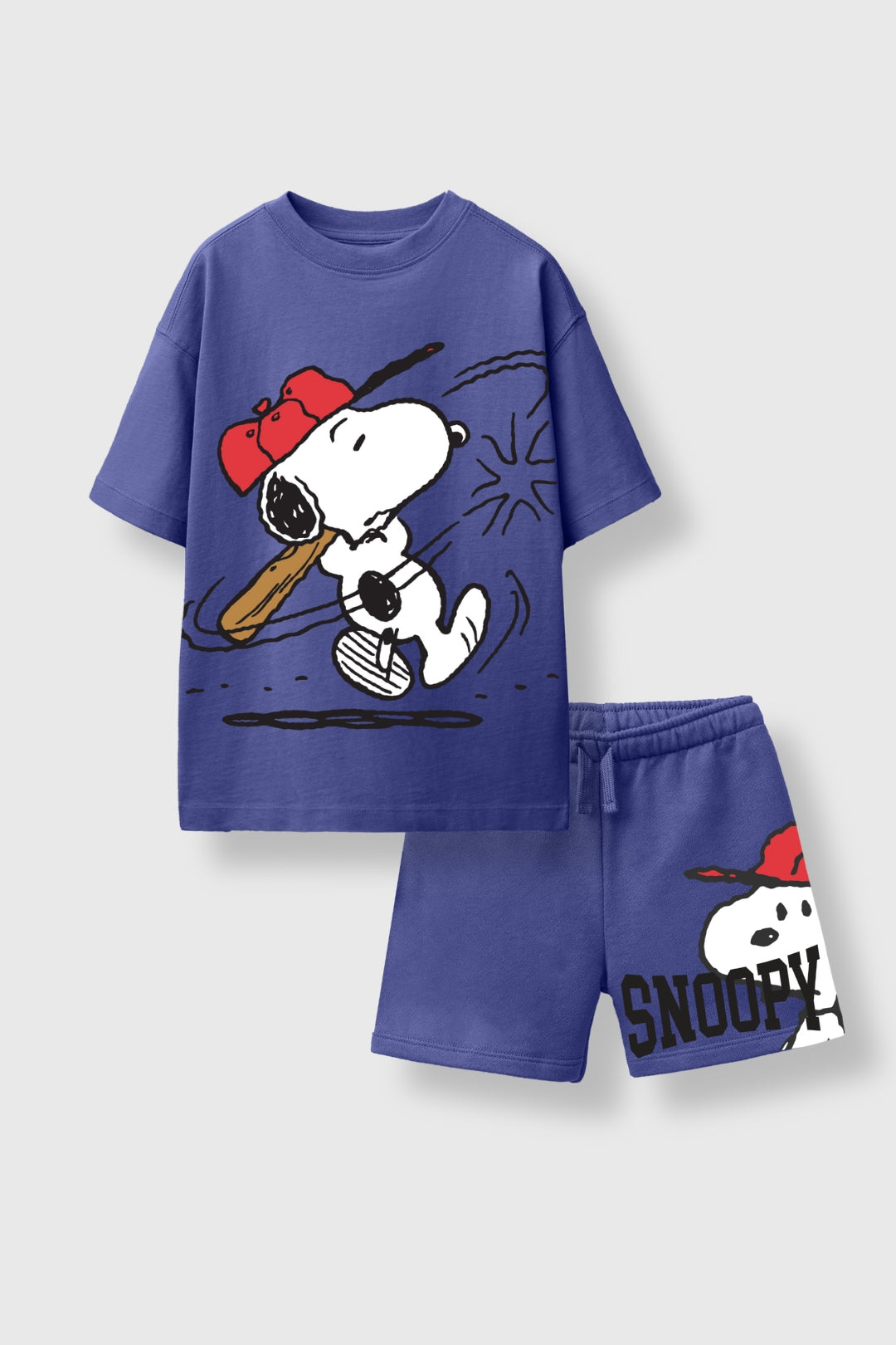 snoopy summer shorts set for boys