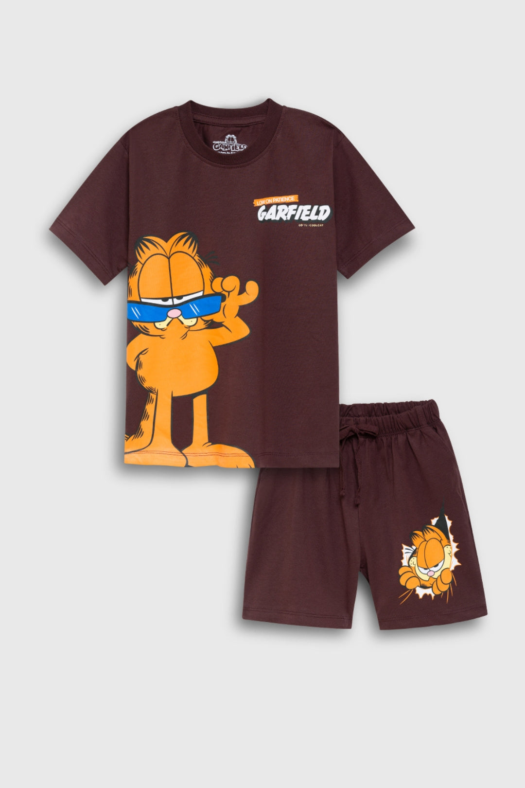 Garfield Gangsta Cat Shorts Set