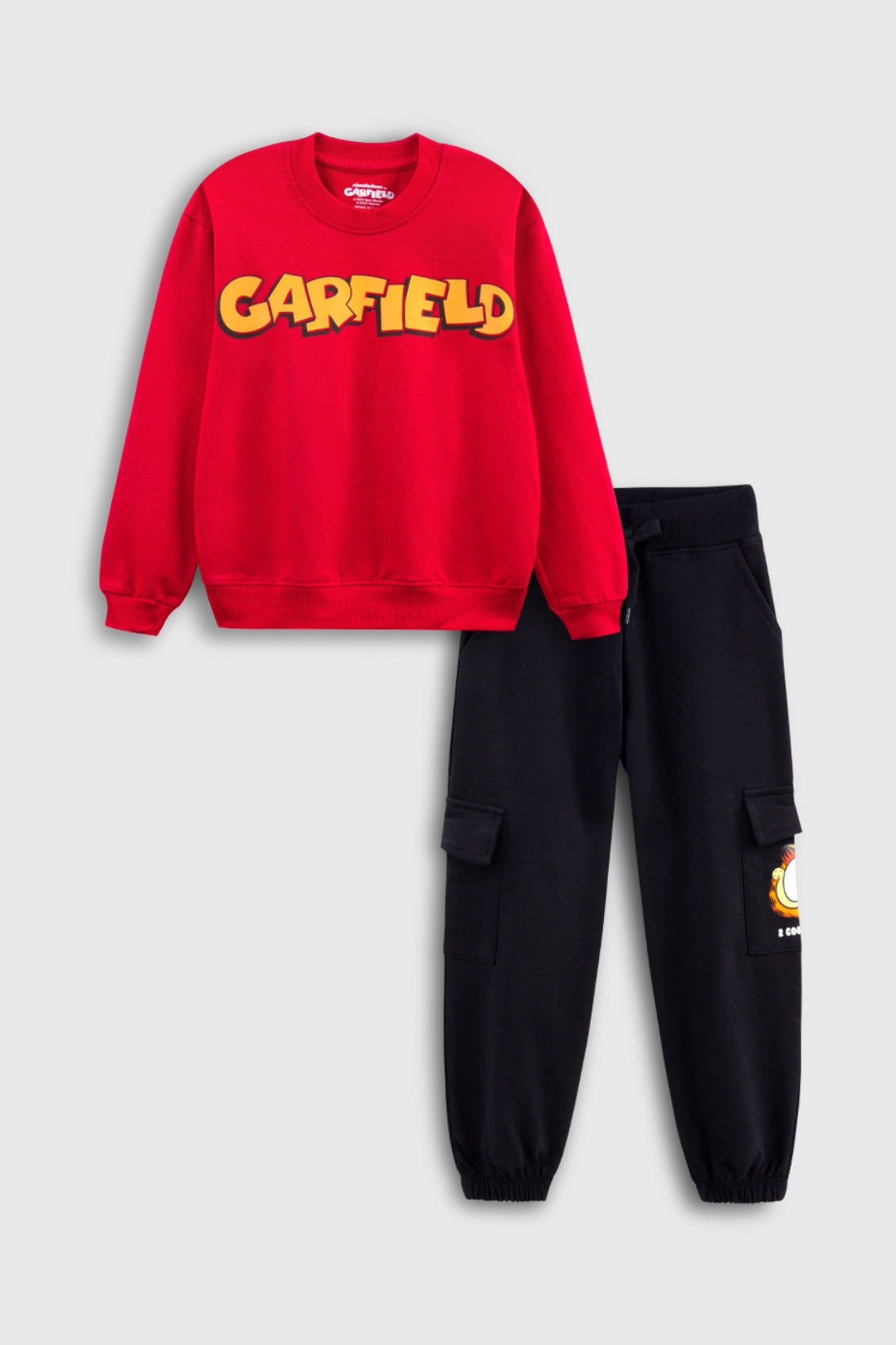 garfield sweatshirt co-ord set for boys