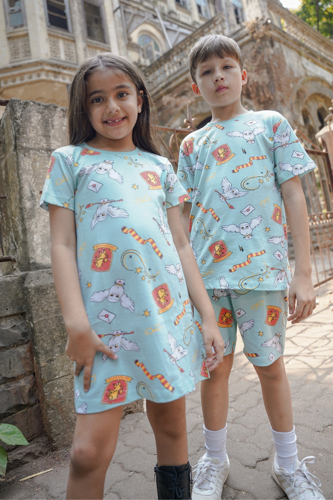 harry potter printed dress for girls