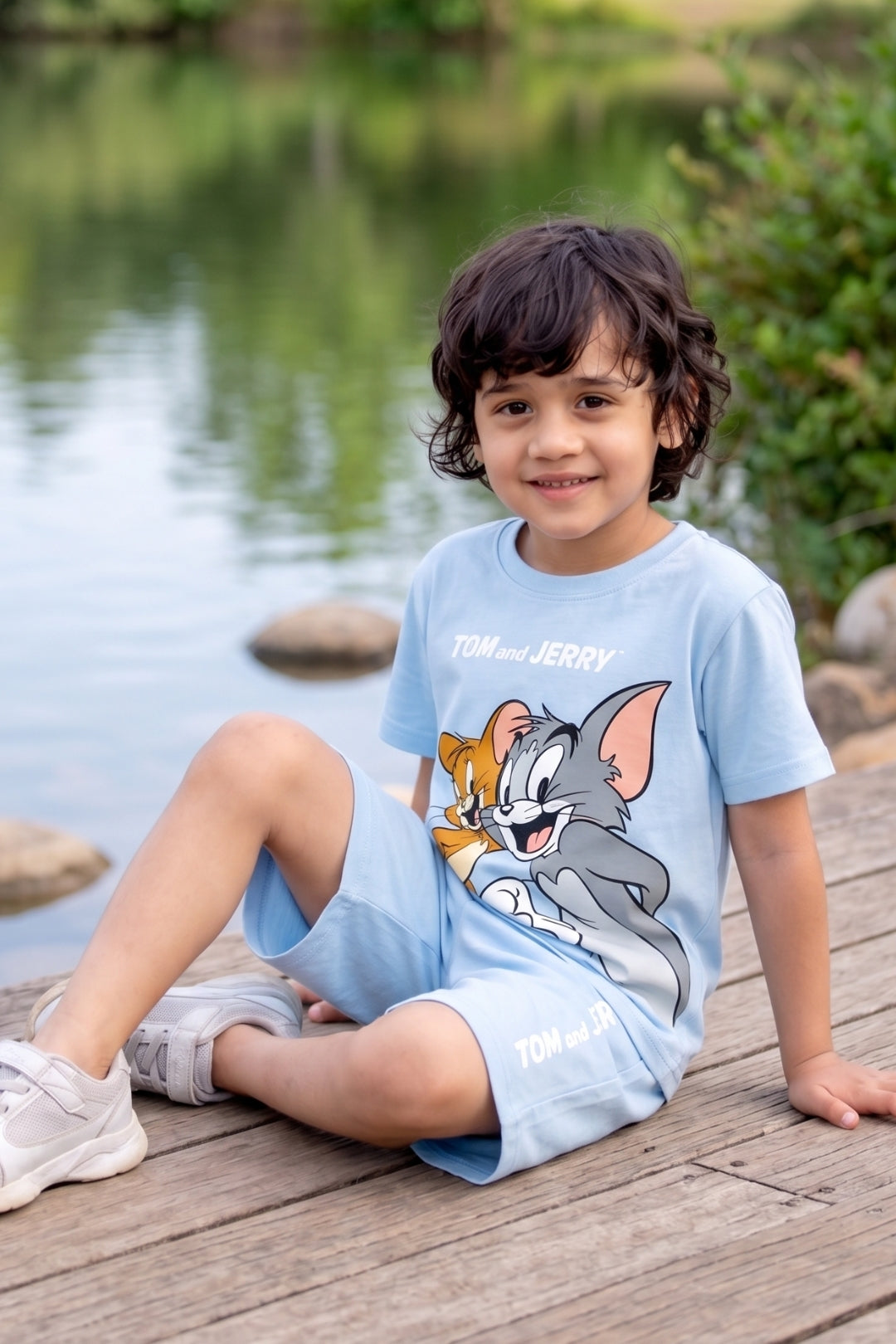 tom and jerry shorts and t-shirt set for boys