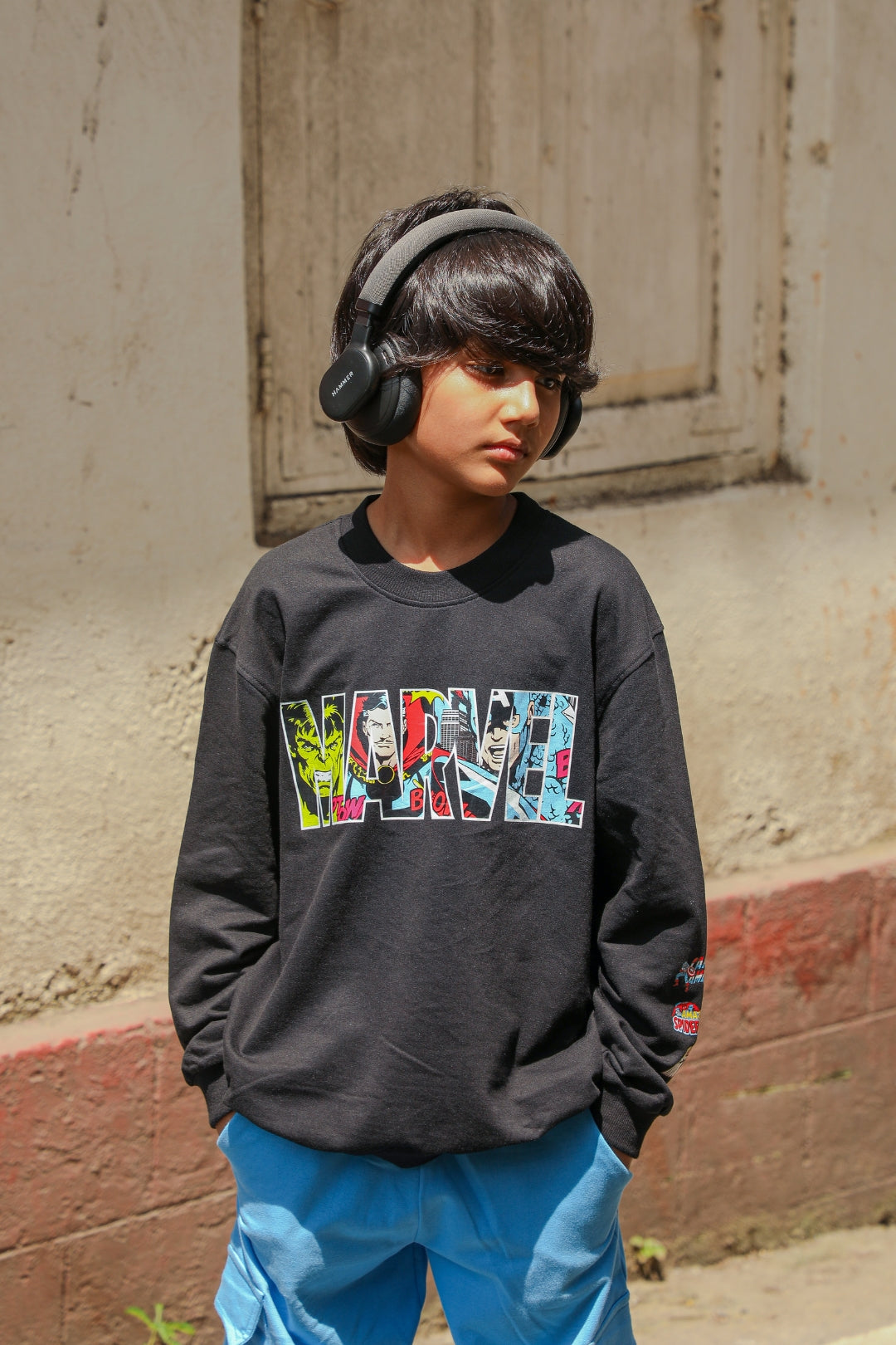 marvel hoodie and jogger set for boys