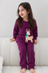 Reindeer Purple Polar Fleece Set