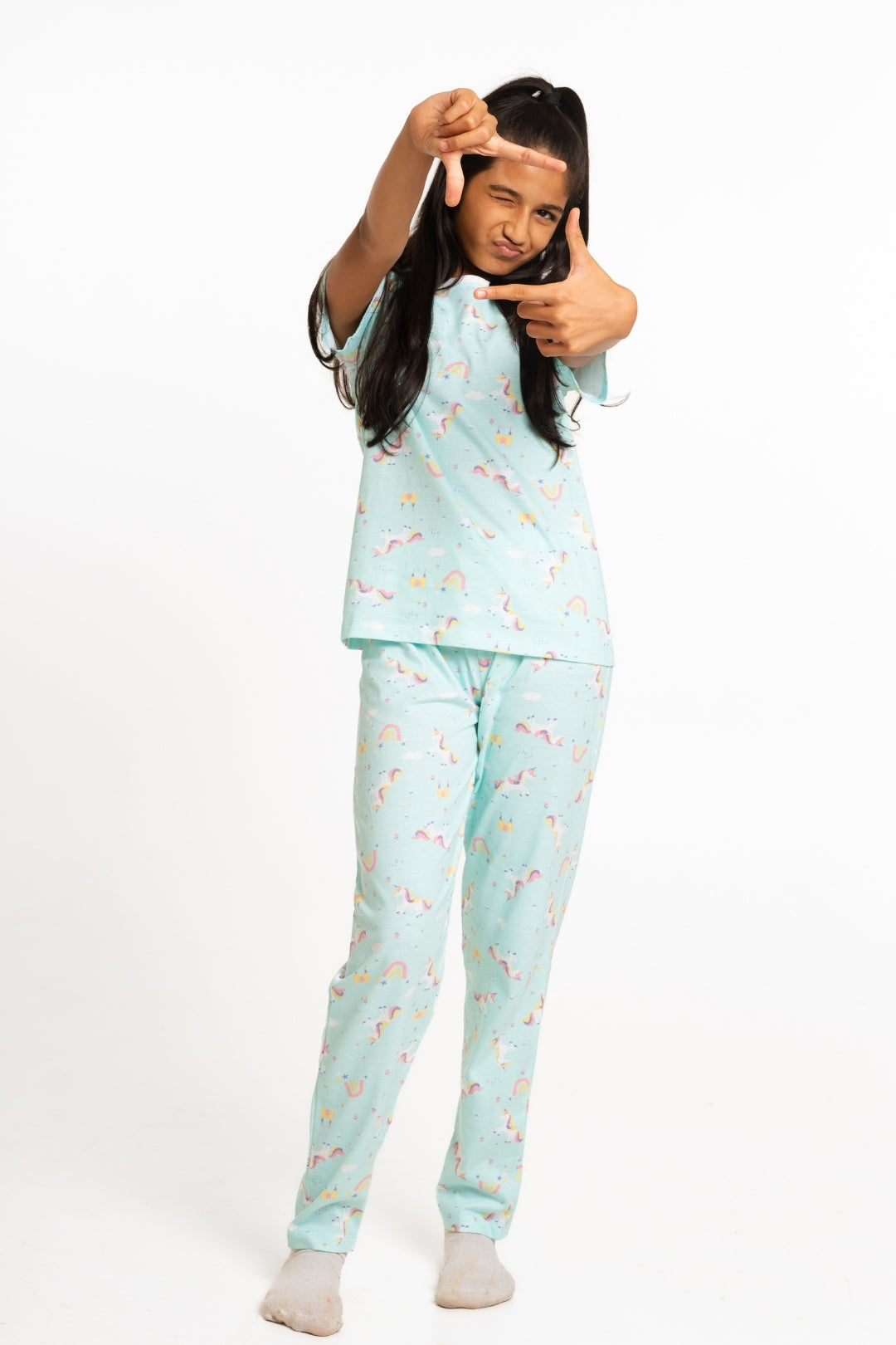 Kalinga Ashok Light Blue Tie Dye Sweatpants Rainbow Tie Dye