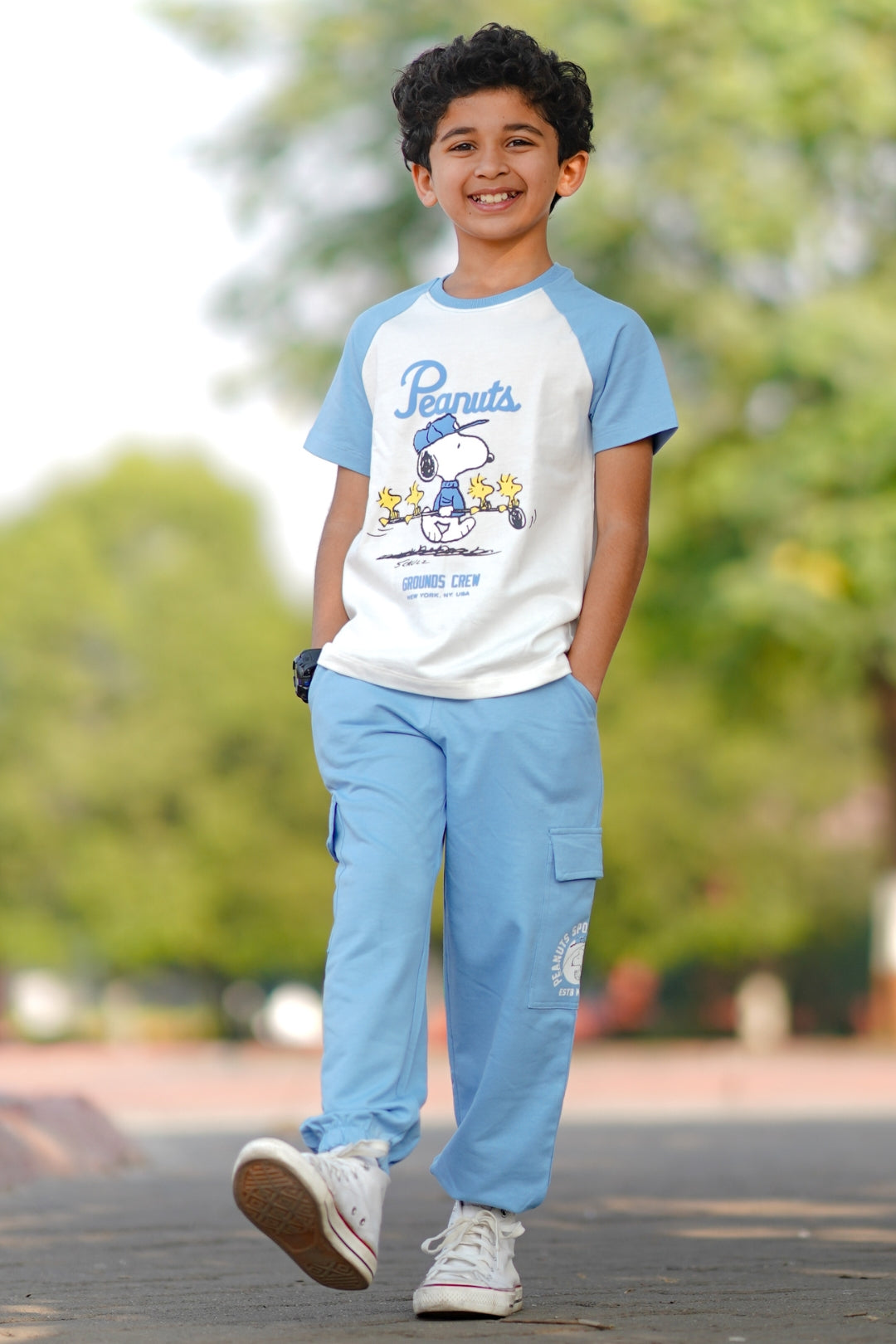 peanuts jogger and t-shirt set for boys