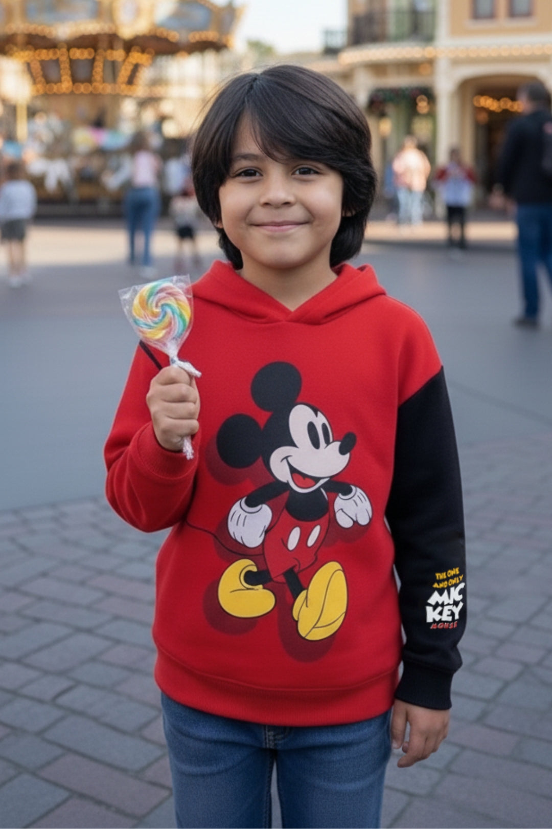 Springfield Sweat à Capuche Garçon Mickey Imprimé Sous Licence - Hoodie Confortable Et Tendance