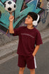 Chill Club Essentials Moody Maroon Shorts Set