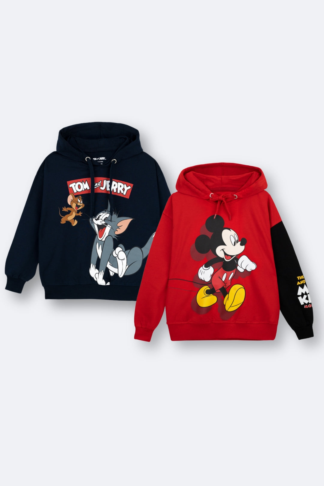 Mickey and Tom and Jerry Hoodies Pack Of 2