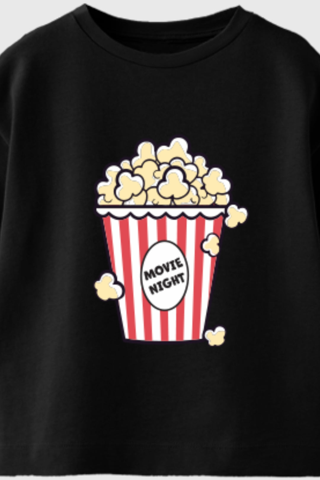 Movie Night Popcorn Shorts Set