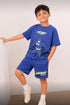 Dazzling Blue Batman Shorts Set