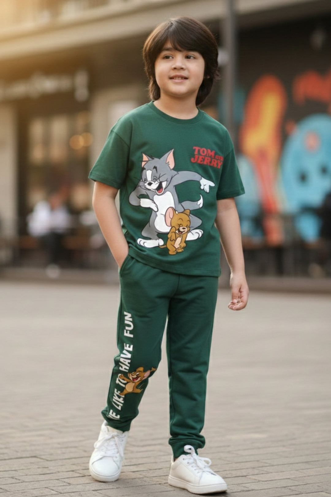 tom and jerry trendy jogger co-ord for boys