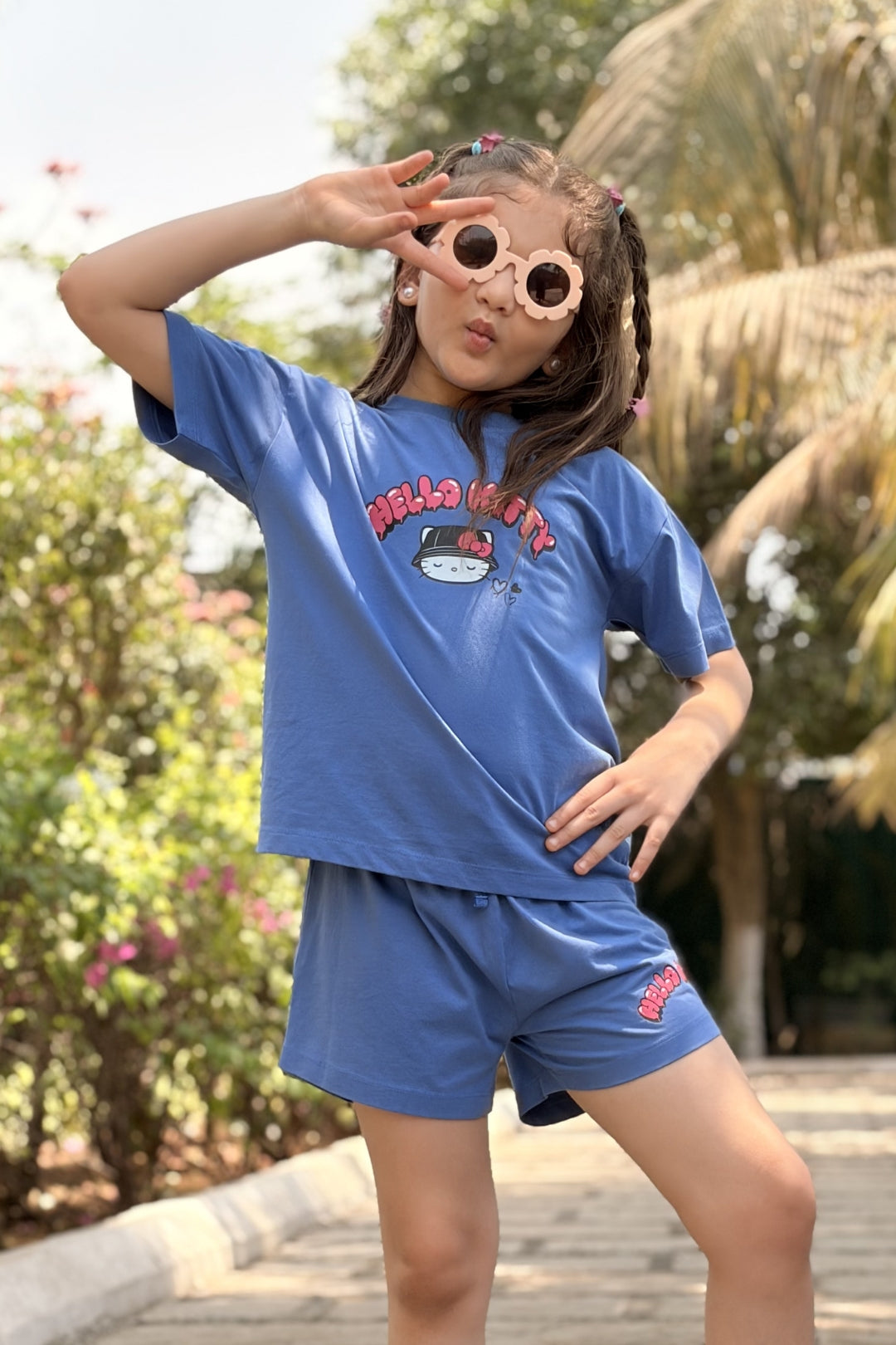 hello kitty shorts set for girls