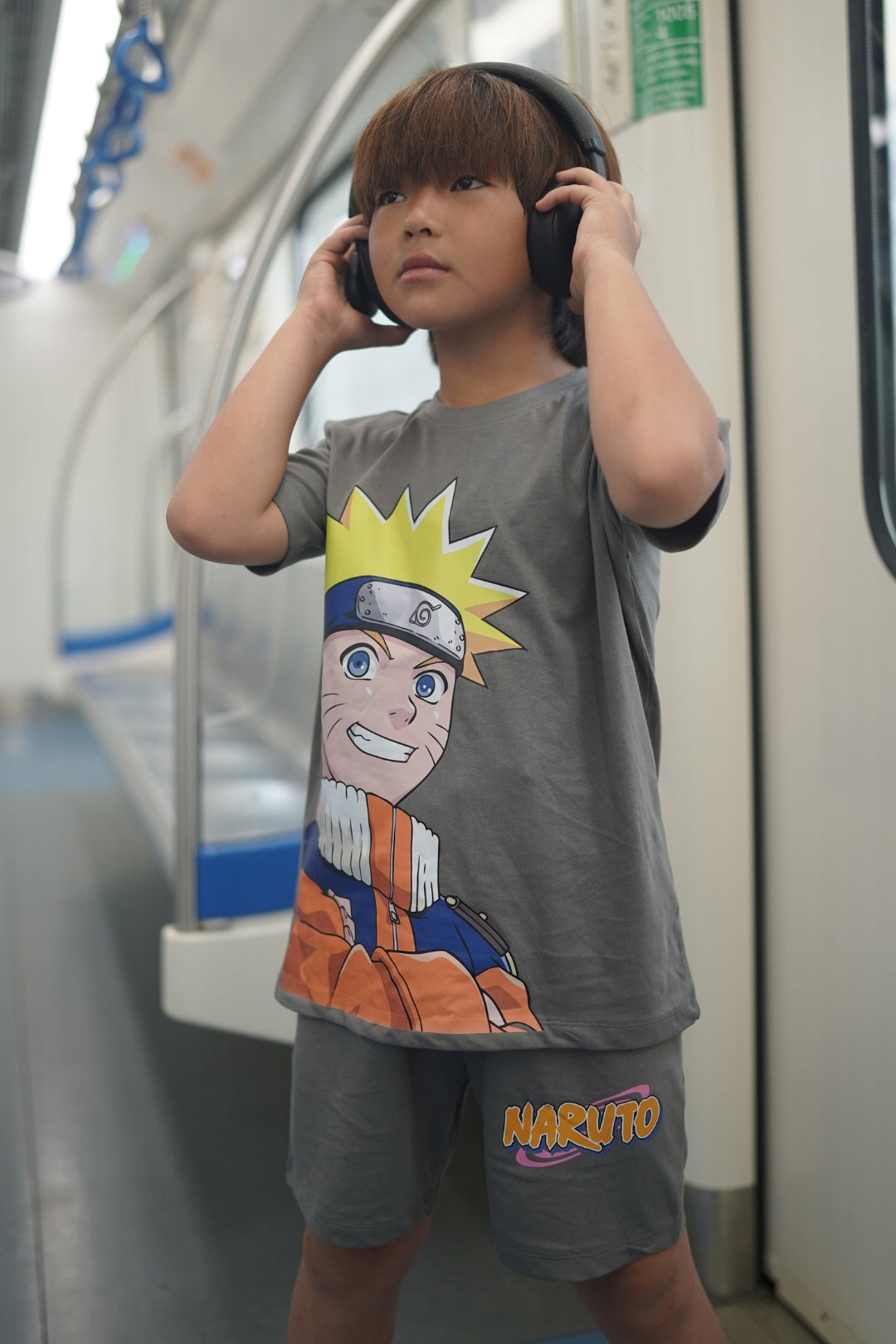 naruto trendy shorts co-ord for boys
