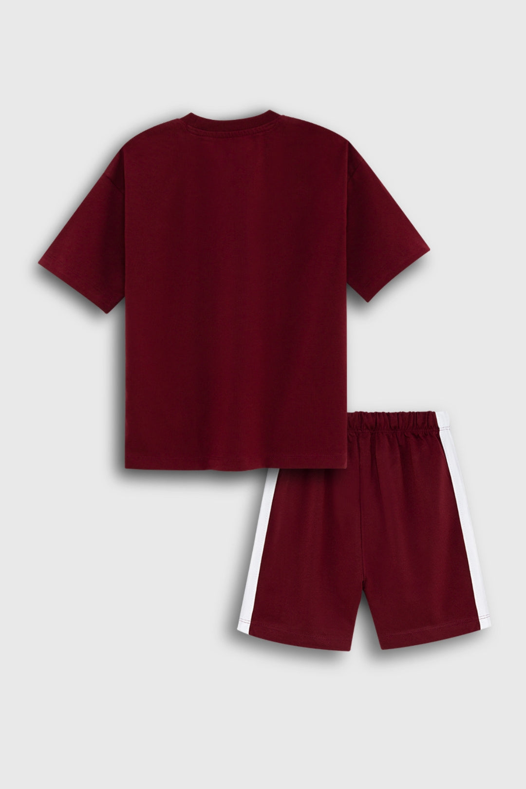 Chill Club Essentials Moody Maroon Shorts Set