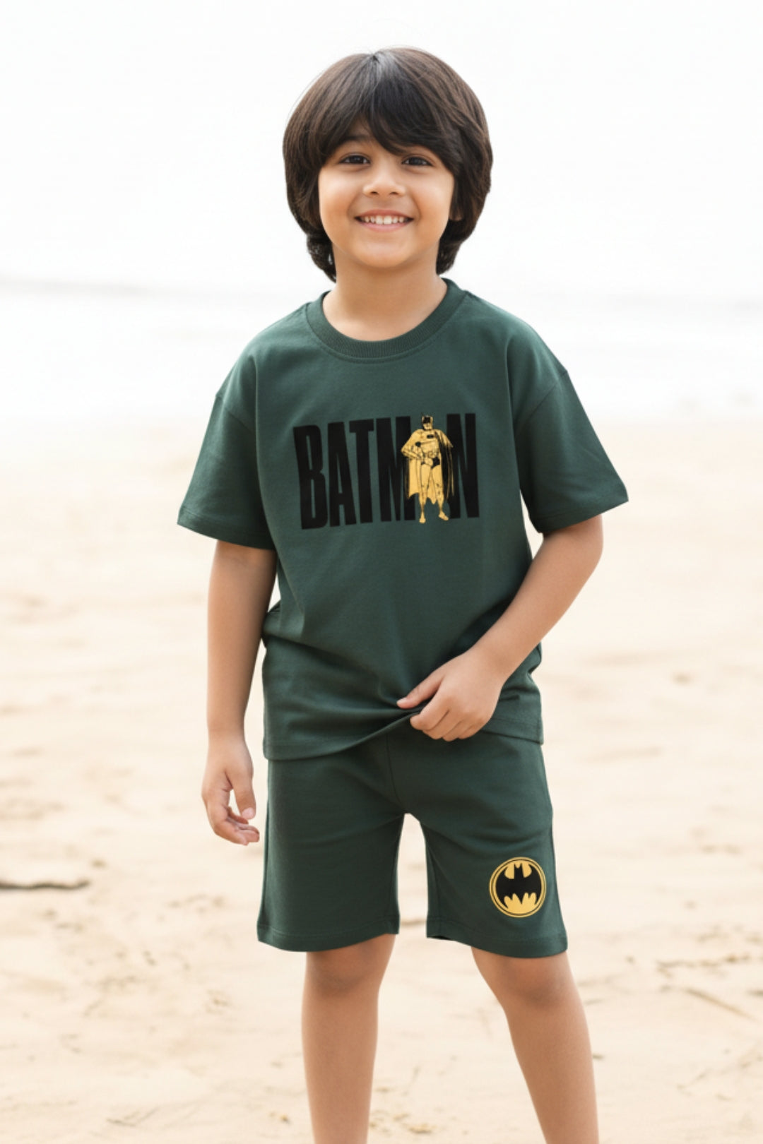 batman summer shorts set for boys