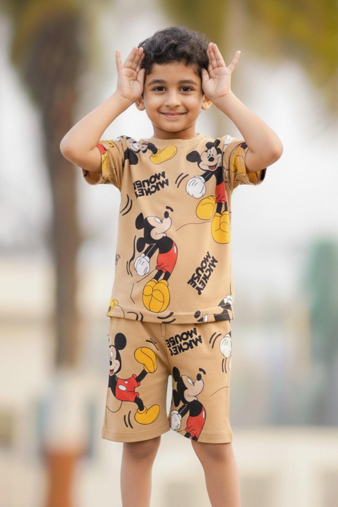 disney mickey mouse casual co-ord set for boys