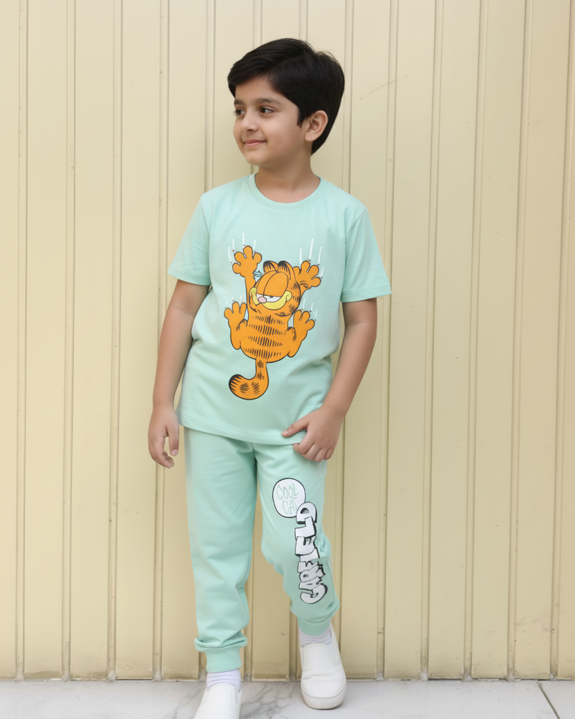 Scratch Garfield Half Sleeve Pajama Set