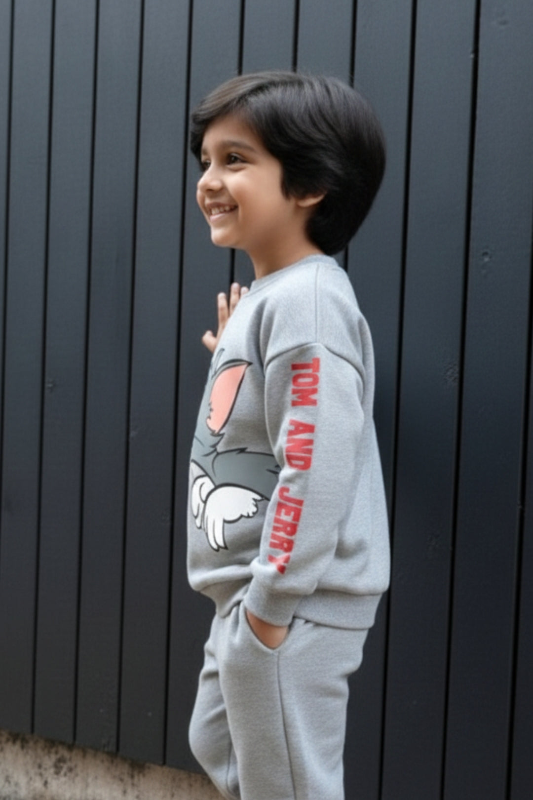 tom and jerry warm co-ord set for boys