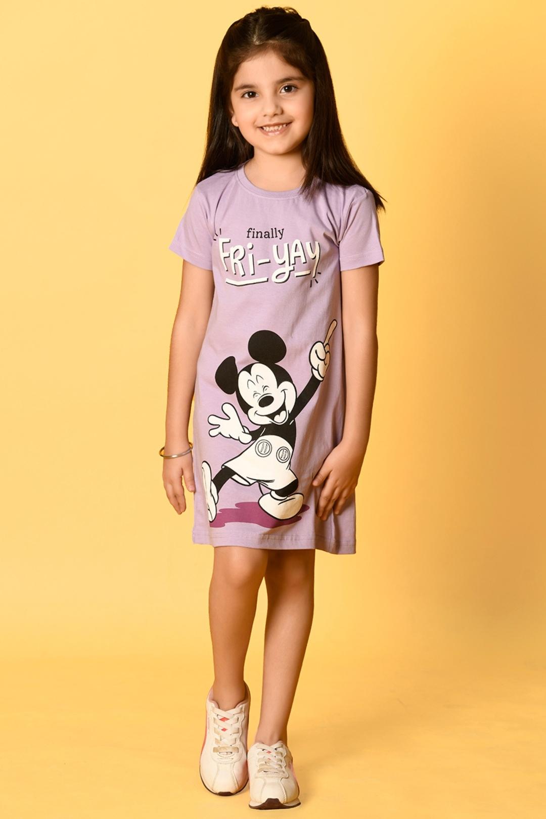 disney mickey mouse casual dress for girls