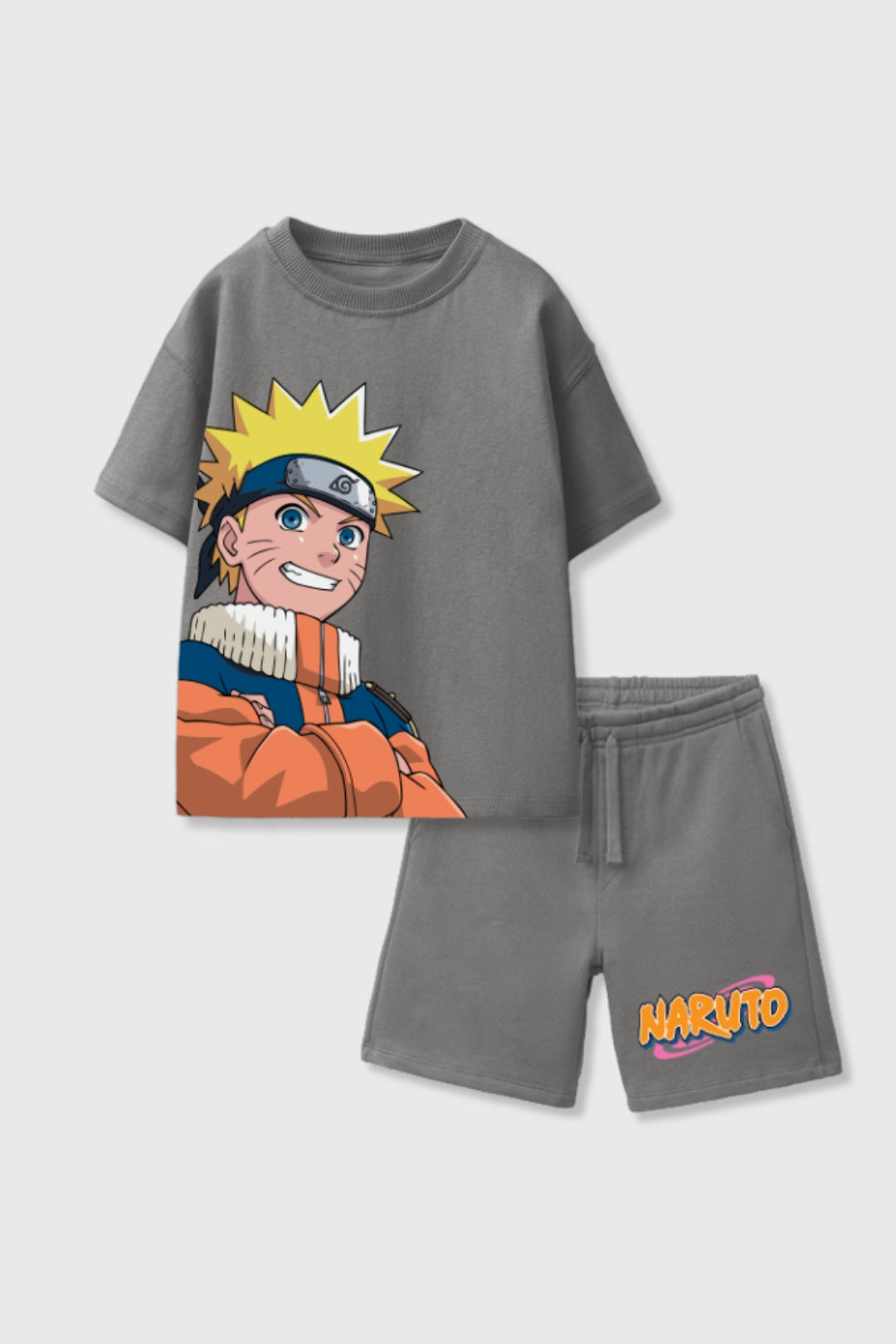 Naruto Iconic Grey Short Set