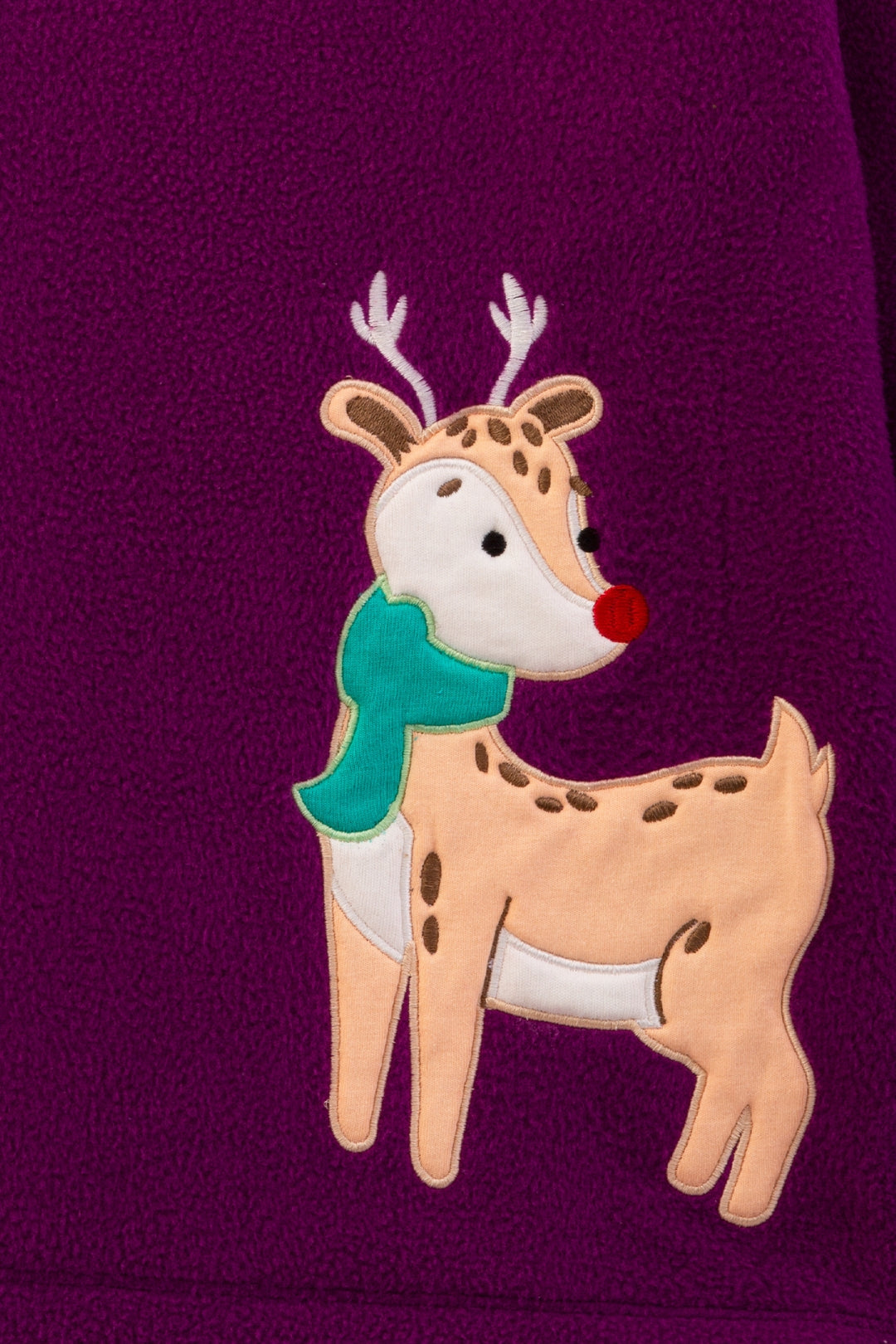 Reindeer Purple Polar Fleece Set