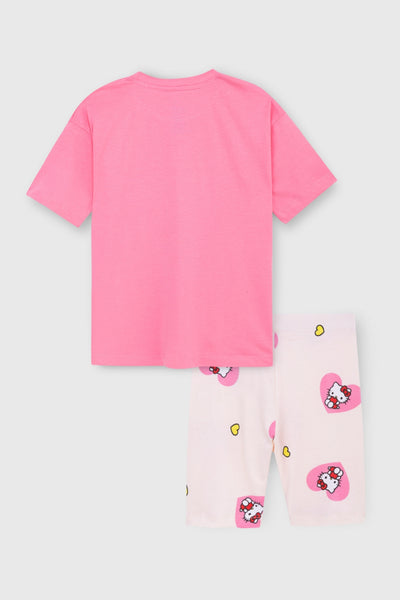 Hello Kitty Pink Cycling Shorts Set