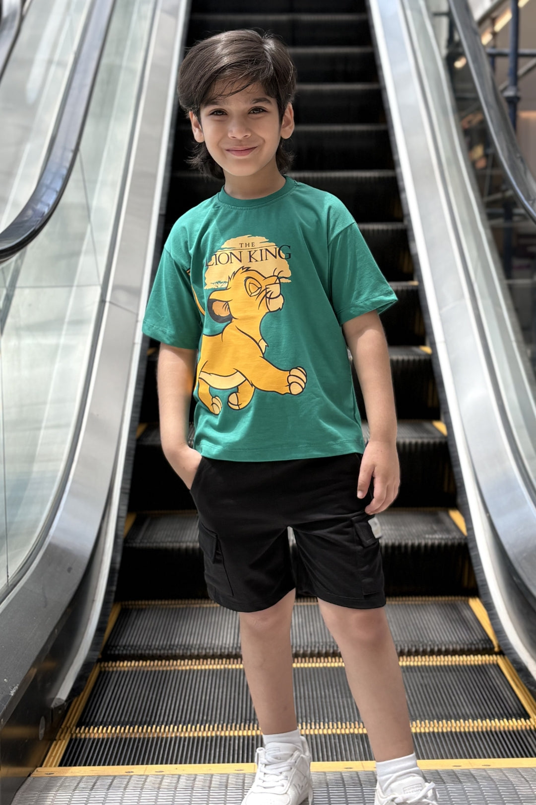disney lion king printed shorts set for boys