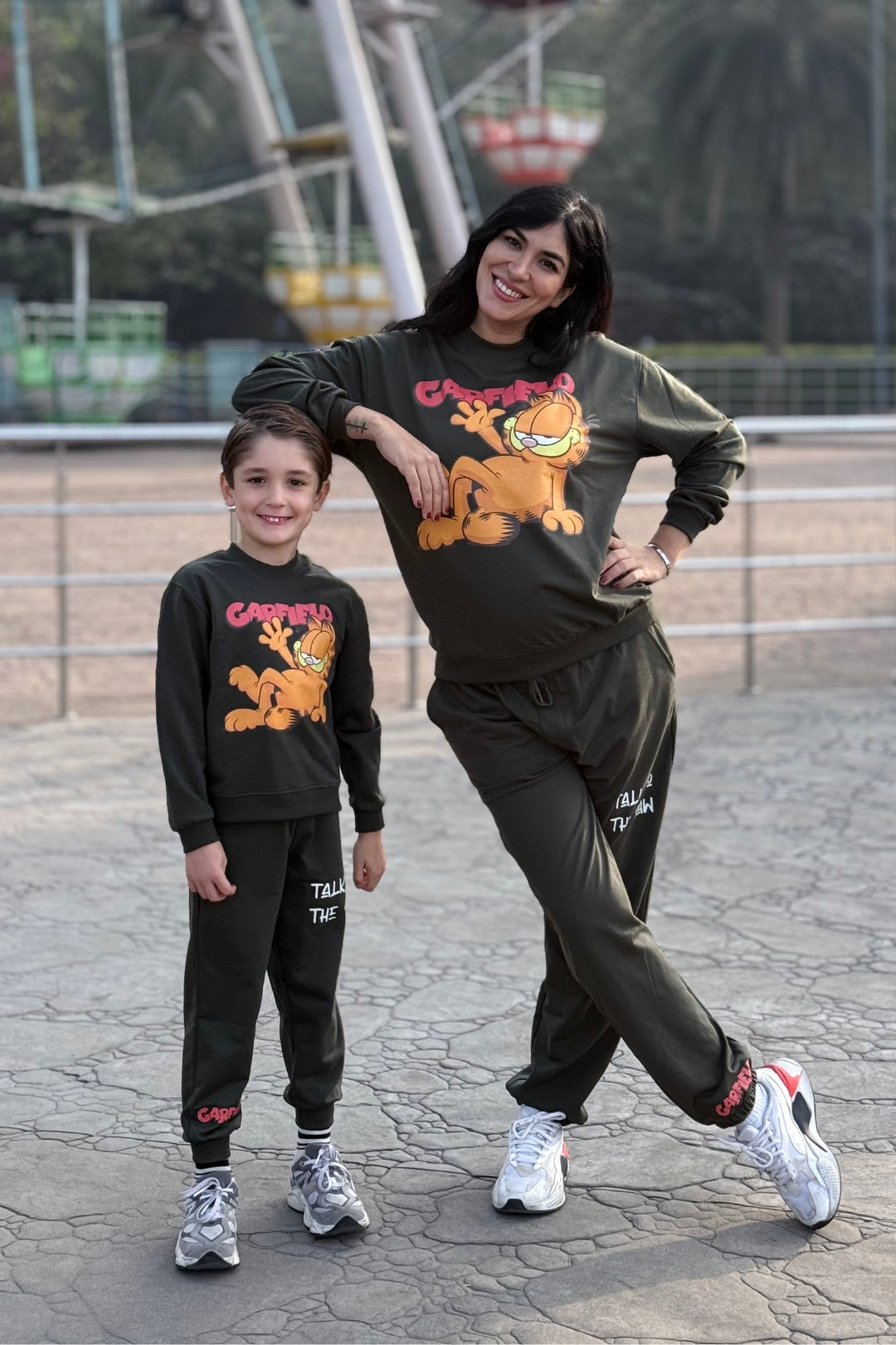 Garfield Green Classic Co-Ord Set For Family