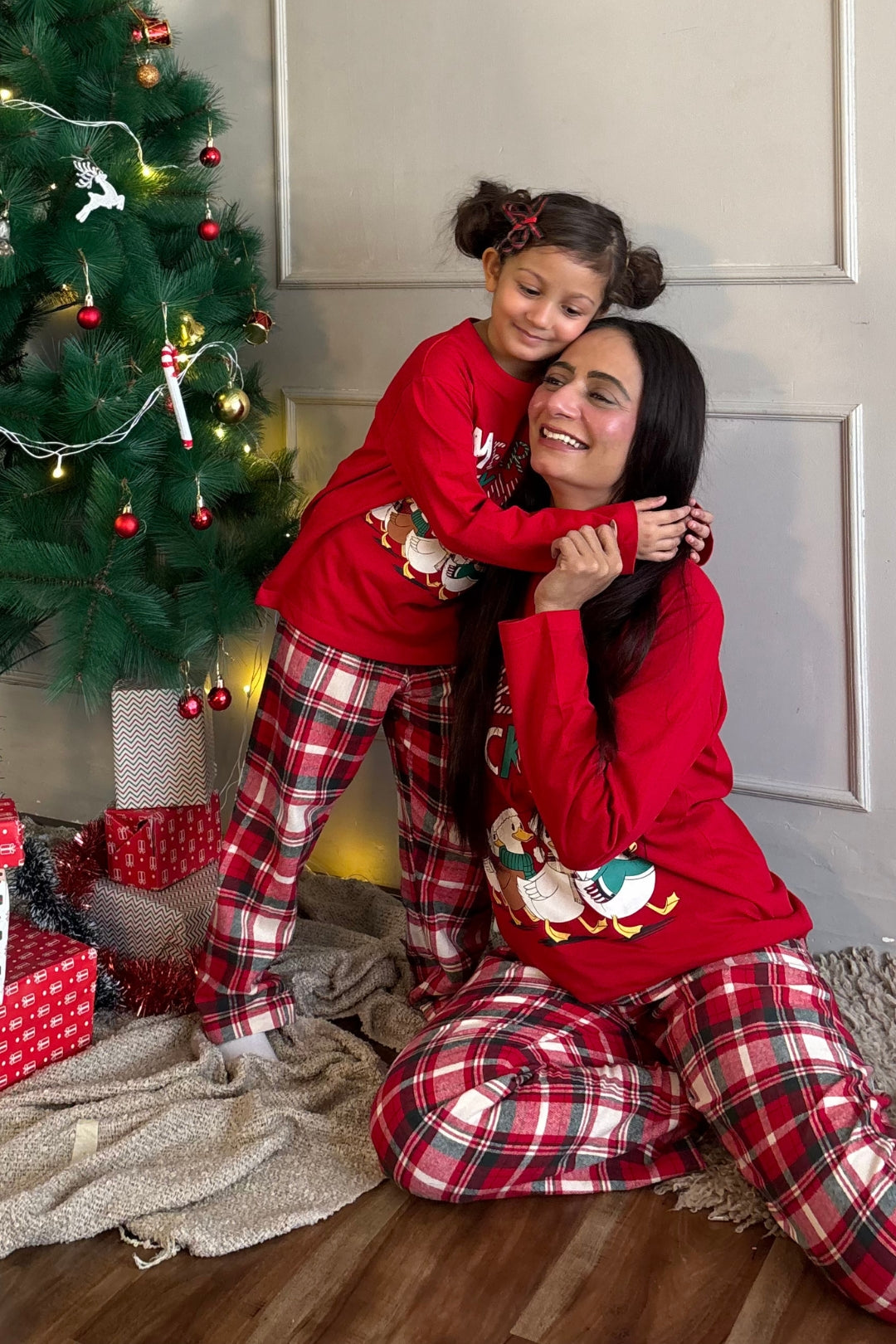 Merry Duckmas Flannel Pajama Set For Family