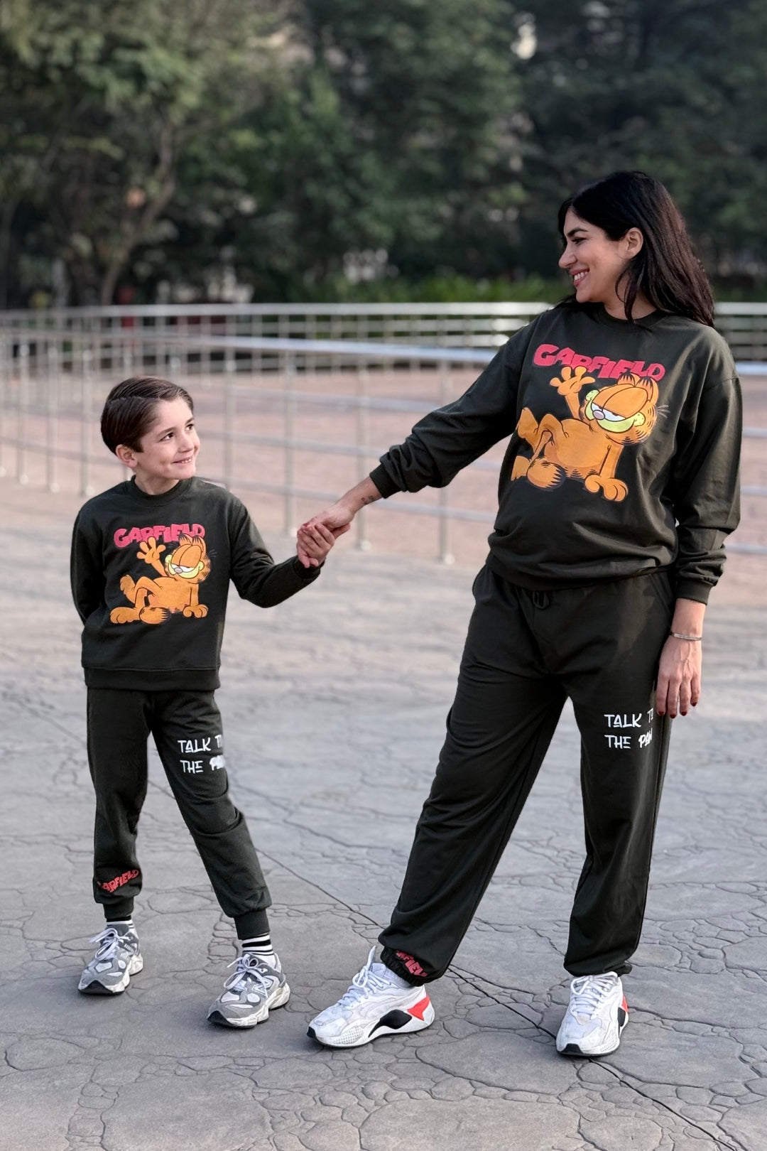 Garfield Green Classic Co-Ord Set For Family