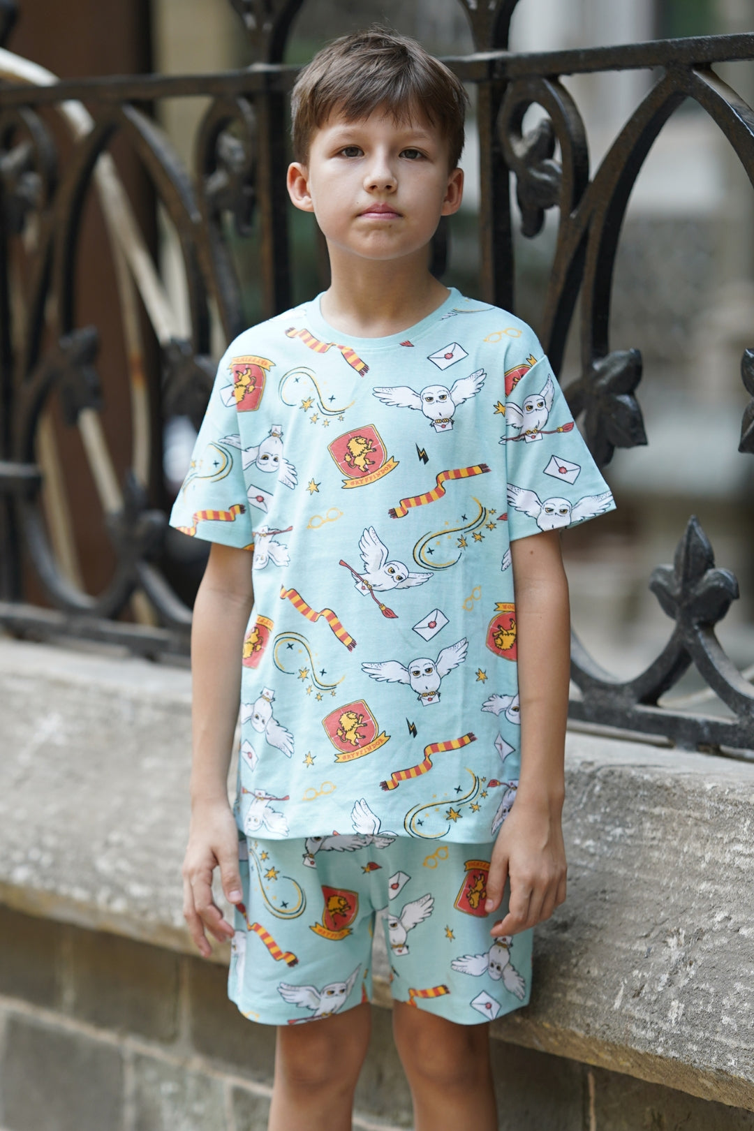 harry potter trendy shorts co-ord for boys