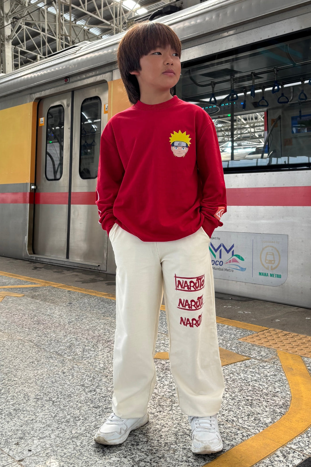 naruto kakashi hooded co-ord set for boys
