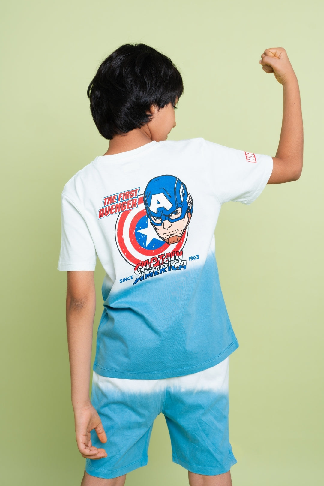 Captain America Dip-Dyed Shorts Set