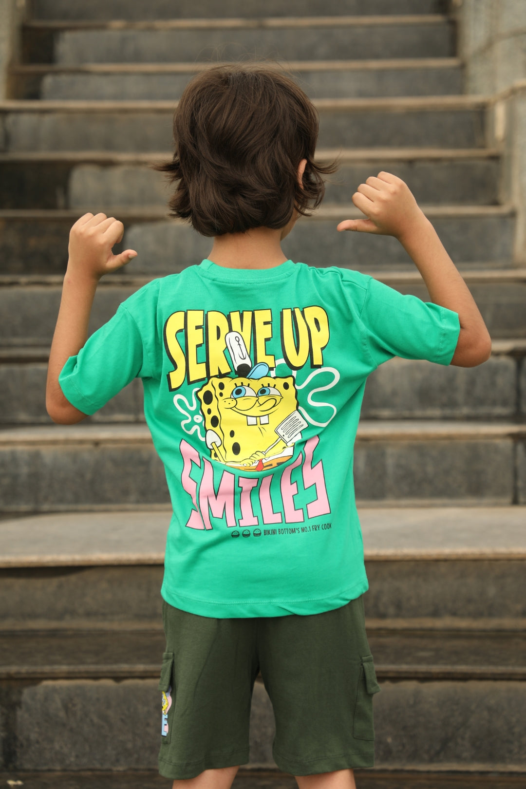Serve Up Smiles SpongeBob Shorts Set