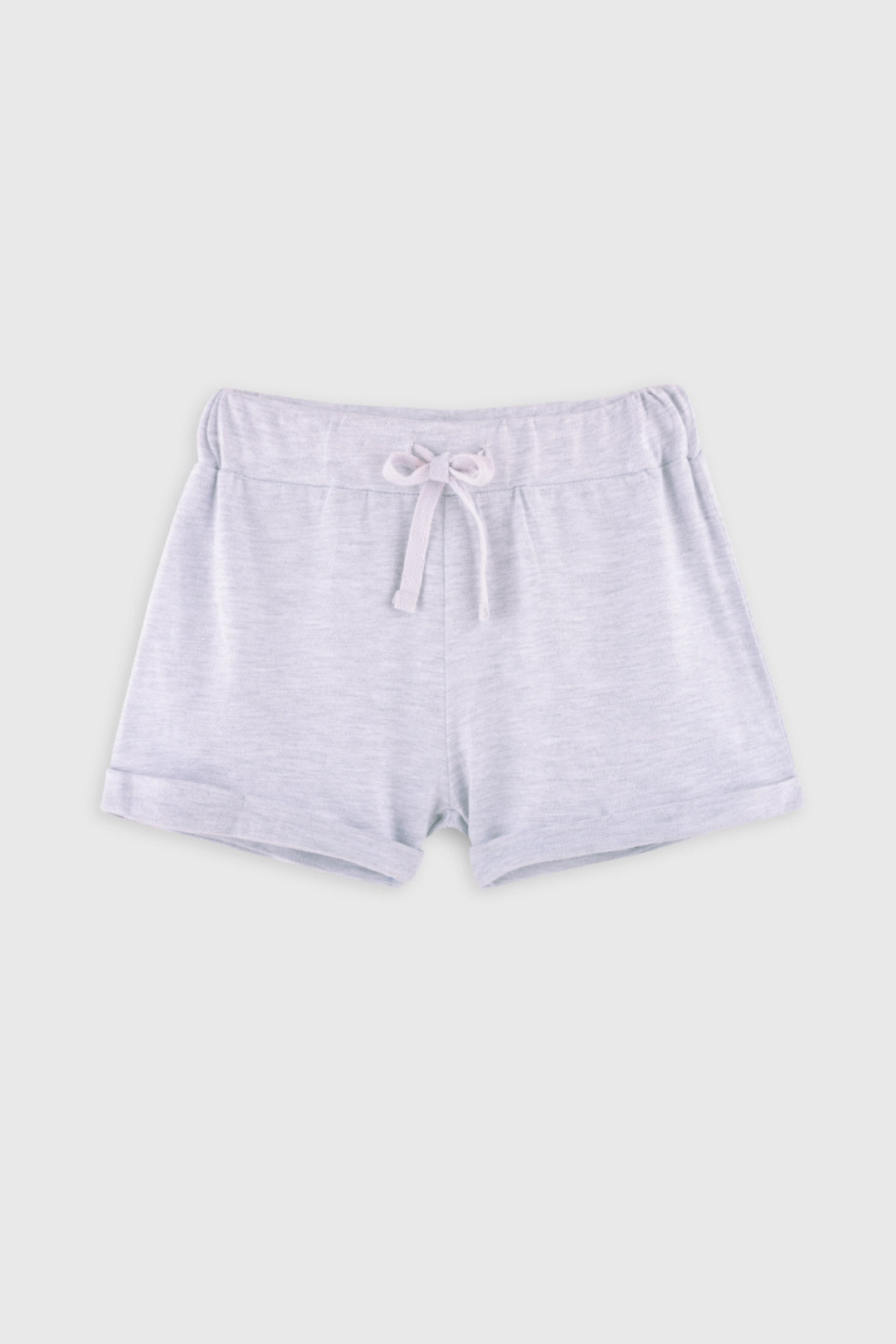 Ecru Melange Girls Shorts