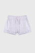 Ecru Melange Girls Shorts