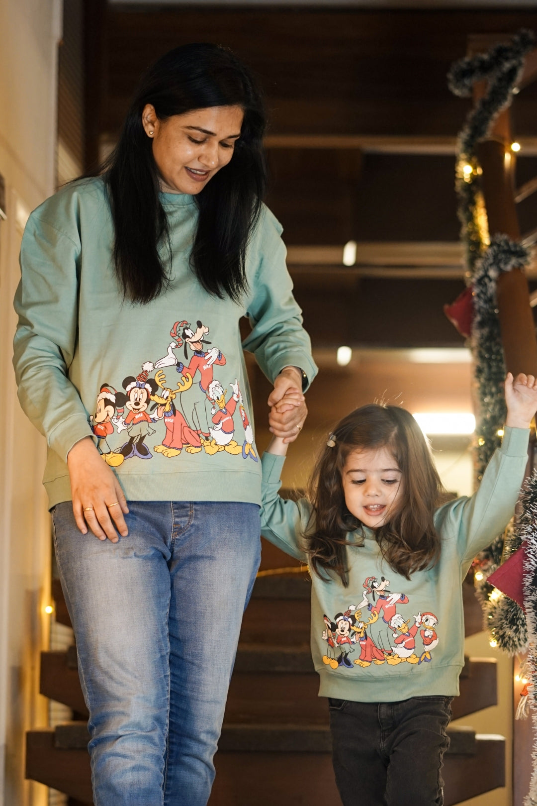 Mickey and Friends Festive Sweatshirt for Family