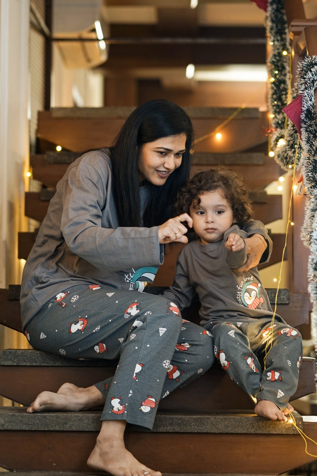 Cozy Penguin Pajama Set for Family