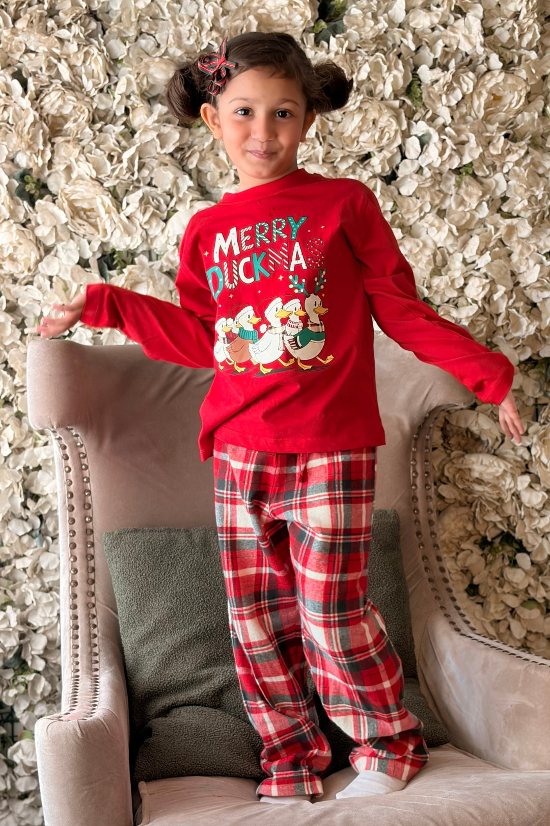 Merry Duckmas Flannel Pajama Set